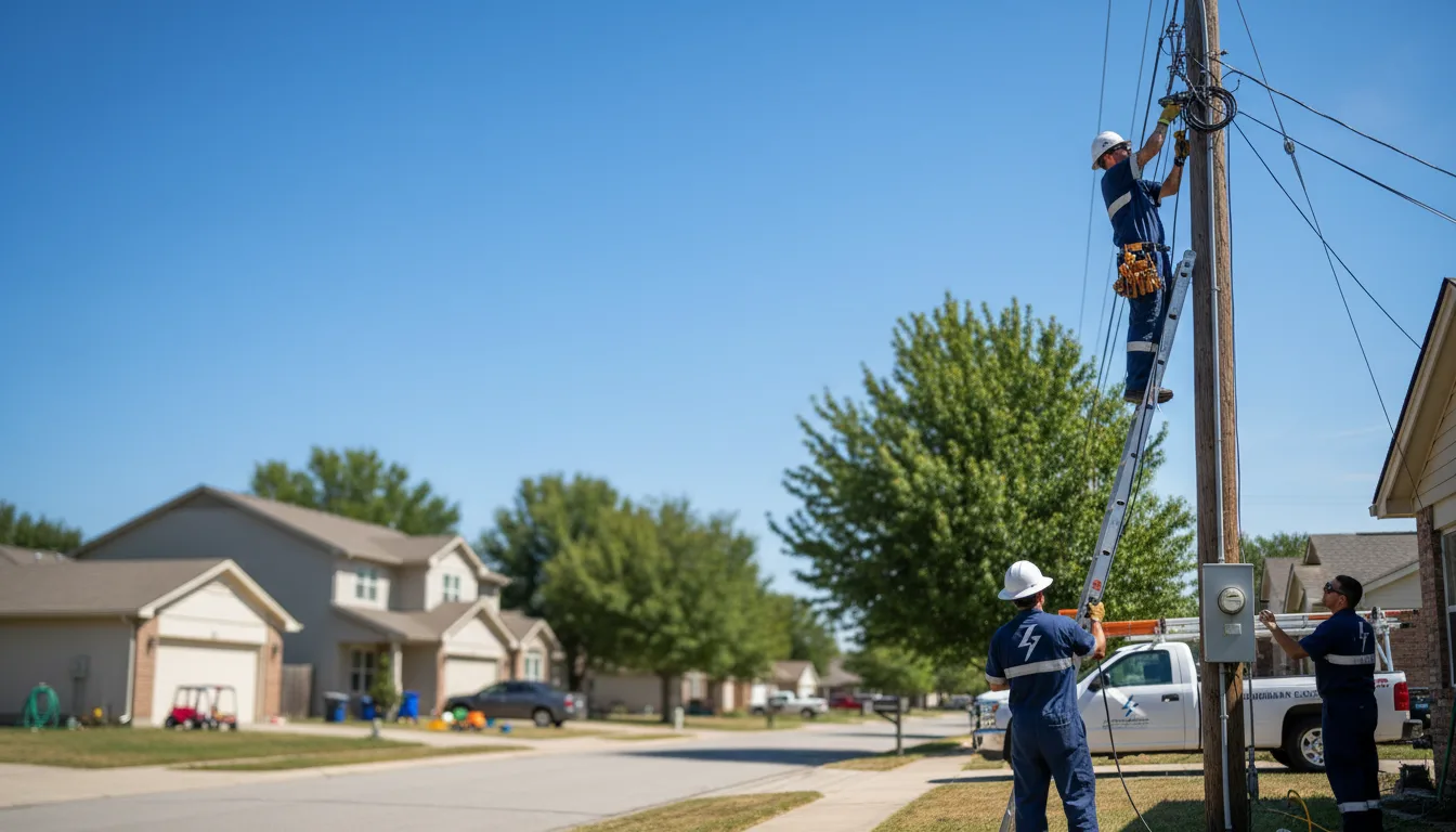 Residential electrician providing installation services in Hodgen, OK